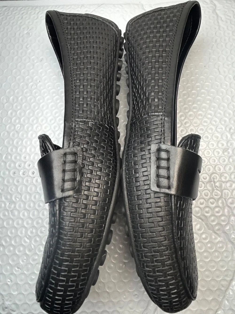 Born Malena Woven Penny Loafers Women's Size 8.5M Black